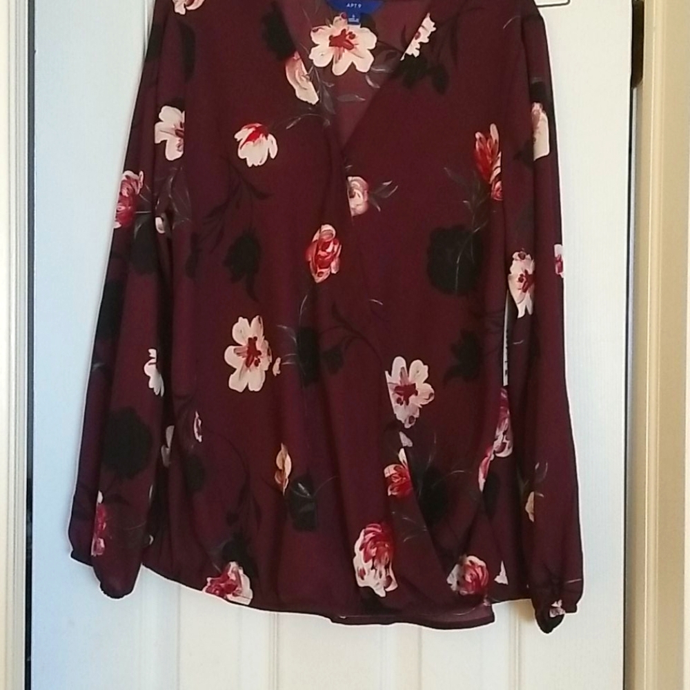 NWT purple flower blouse